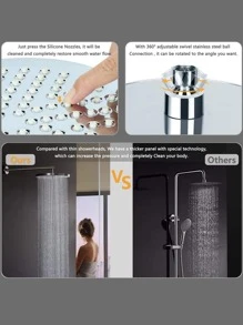 1 đầu vòi sen trơn - Bạc - Xem 6