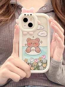 vỏ điện thoại in hình gấu hoạt hình - Nhiều màu - Xem 3