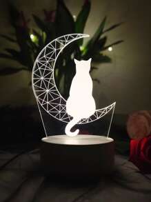 1 pieza Luz de la decoración gato - Amarillo - Ver 2