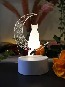 1 pieza Luz de la decoración gato - Amarillo - Ver 4