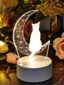 1 pieza Luz de la decoración gato - Amarillo - Ver 6