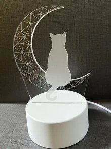 1 pieza Luz de la decoración gato - Amarillo - Ver 7