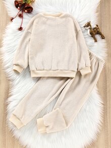 Bebé Conjunto de pijama ciervo con bordado - Albaricoque - Ver 2