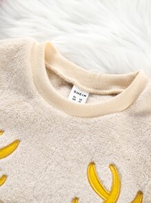 Bebé Conjunto de pijama ciervo con bordado - Albaricoque - Ver 3