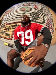 EASEVO Men Plus Letter Graphic Striped Trim Drop Shoulder Tee Without Top - Red - View 8