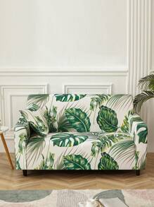 Flower Pattern Sofa Slipcover - Multicolor - View 1