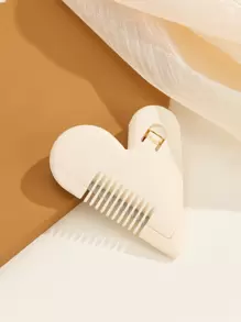 1pc Heart Design Barber Comb - Beige - View 1