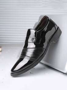 Men Slip On Monk Strap Shoes - Black - View 2