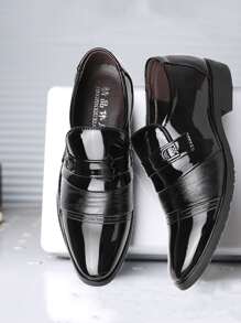 Men Slip On Monk Strap Shoes - Black - View 3