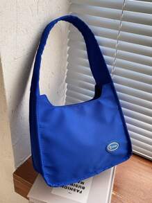 字母貼布法棍包 - 藍色 - 查看 6