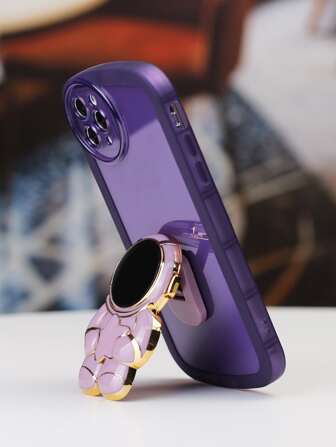 素色手機殼帶宇航員手機氣囊支架