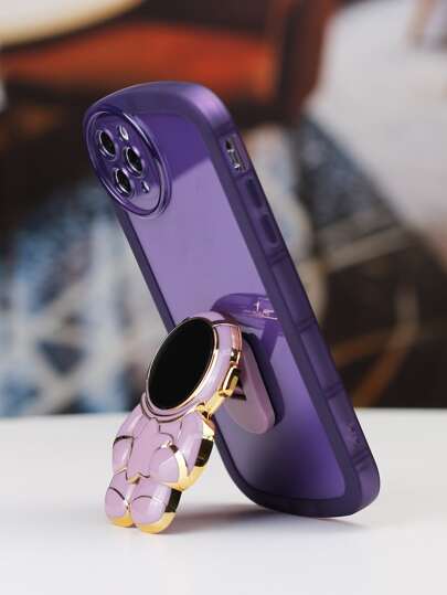 素色手機殼帶宇航員手機氣囊支架