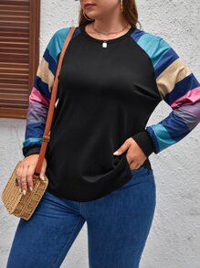 EMERY ROSE Áo thun Plus size Khối Màu Giải trí - Nhiều màu - Xem 3