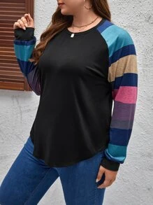 EMERY ROSE Áo thun Plus size Khối Màu Giải trí - Nhiều màu - Xem 5