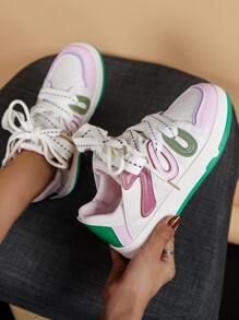 Số Chi tiết Mặt trước thắt dây Giày trượt băng , Khối màu Của phụ nữ Giải trí Giày thể thao Với Nhiều Màu sắc - Nhiều màu - Xem 3