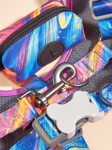 4入組海豚圖案寵物項圈和牽引繩和背帶和組合包 - 彩色 - 查看 4