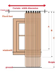 素色1片遮光窗簾 - 綠色 - 查看 8
