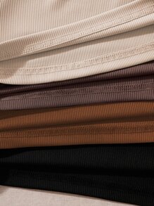 SHEIN Unity 4pcs Solid Tank Top - Multicolor - View 4