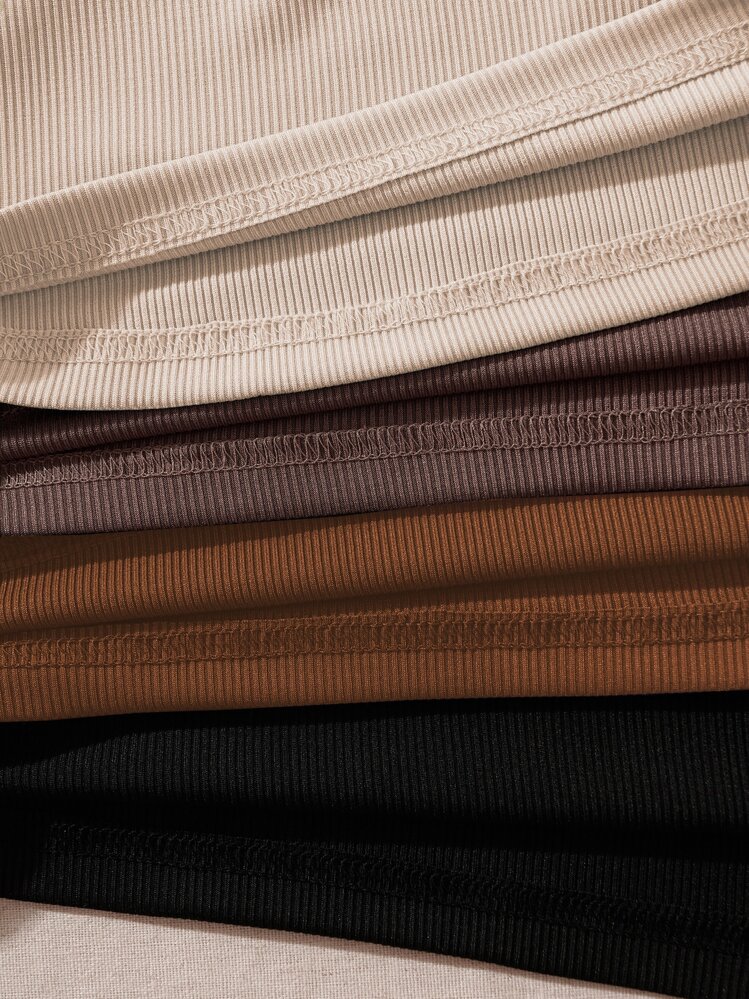 SHEIN Unity 4 piezas Top tank unicolor - Multicolor - Añade 4