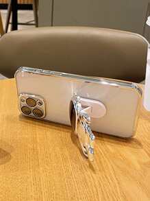 Ốp điện thoại hình phi hành gia mạ khung tương thích với iPhone 15 Pro Max Vỏ mềm bảo hiểm toàn diện - Bạc - Xem 3