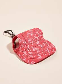 1pc Bow Print Pet Hat - Multicolor - View 2