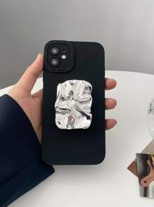 1 Ốp Điện Thoại Họa Tiết Sóng Kim Loại Tương Thích Với iPhone 15 Pro Max, Xiaomi - màu đen - Xem 1