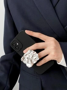 1 Ốp Điện Thoại Họa Tiết Sóng Kim Loại Tương Thích Với iPhone 15 Pro Max, Xiaomi - màu đen - Xem 4