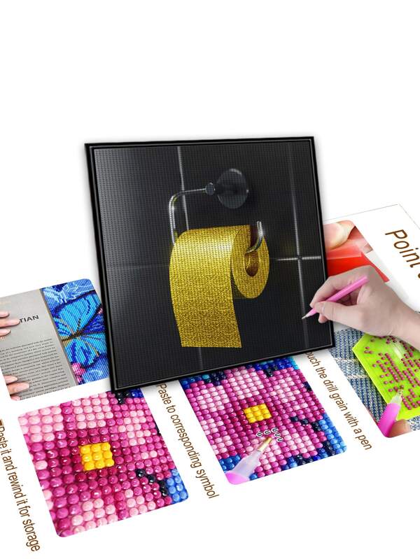Toilet Paper Pattern DIY Diamond Painting Without Frame SHEIN USA
