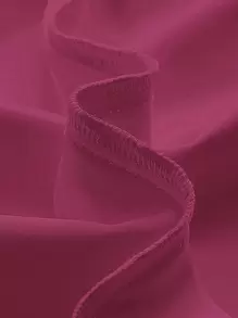 SHEIN MOD Solid Deep V Neck Knotted Shoulder Ruched Dress - Hot Pink - View 8