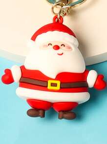 Christmas Santa Claus Charm Keychain - Red - View 3