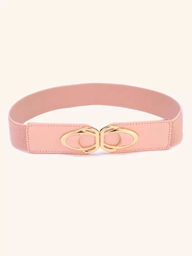 Symmetrical Buckle Elastic Belt Halloween - Pink - View 2