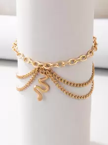 imoli 1pc Adjustable Starfish Anklet (Chain Length Can Be Customized) - Yellow Gold - View 5