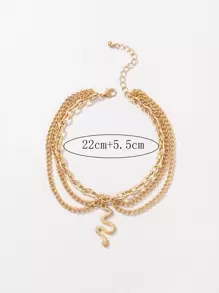 imoli 1pc Adjustable Starfish Anklet (Chain Length Can Be Customized) - Yellow Gold - View 9