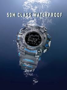 1 pieza Smael Reloj despertador impermeable para hombre Reloj deportivo con pantalla digital