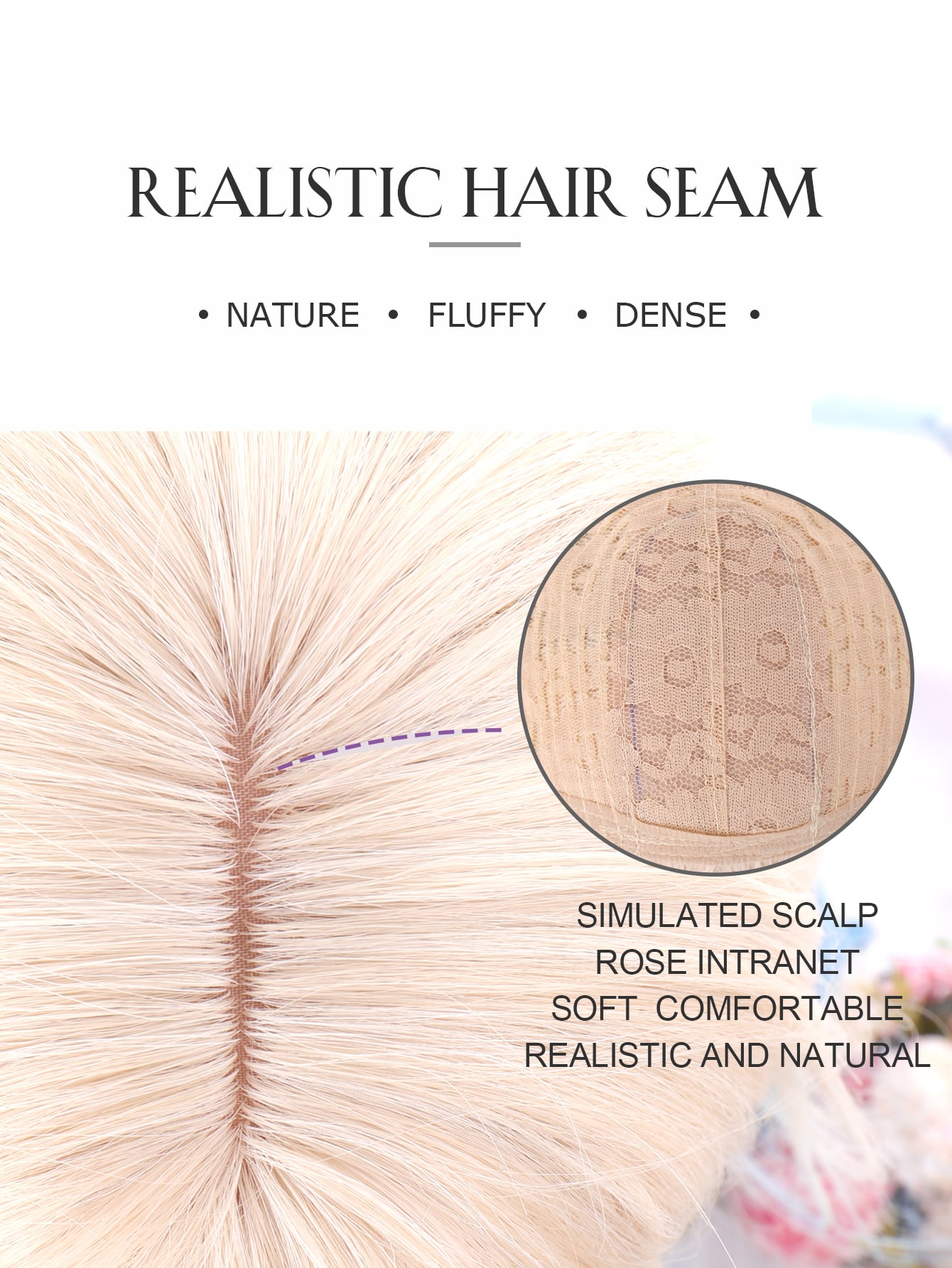 Miniatura 7 de Ombre Long Straight Synthetic Wig With Bangs Ombre