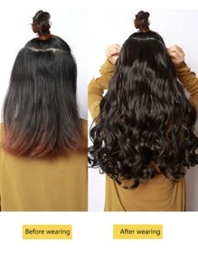 Clip In Long Curly Synthetic Hair Extension