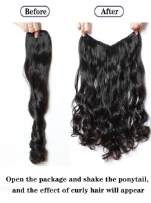 Clip In Long Curly Synthetic Hair Extension