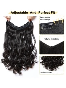 Clip In Long Curly Synthetic Hair Extension