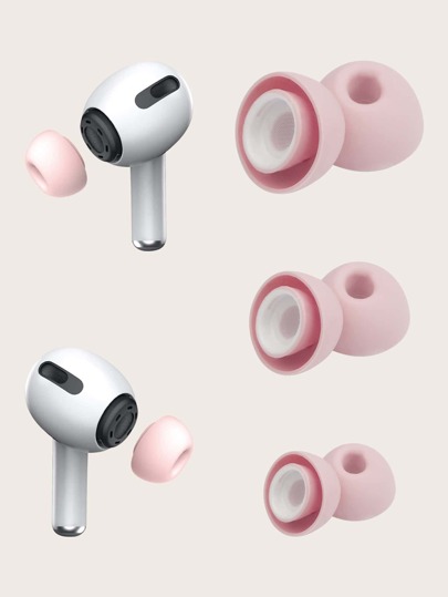 6 piezas de protectores de silicona color rosa manzana compatibles con AirPods Pro