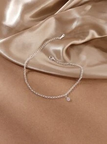 vòng chân Khối Zirconia  Trang trí - Bạc - Xem 2