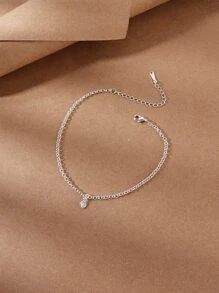 vòng chân Khối Zirconia  Trang trí - Bạc - Xem 3