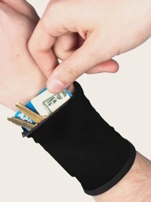 1pc Plain Phone Arm Bag - Black - View 1