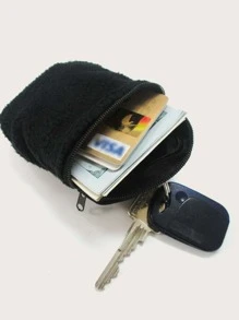 1pc Plain Phone Arm Bag - Black - View 2