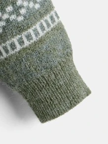 SHEIN Toddler Boys Geo Pattern Drop Shoulder Jumper - Multicolor - View 4