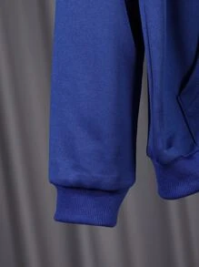 SHEIN Sudadera Con Capucha Con Bolsillo Canguro Y Cremallera Para Chico Preadolescente Sin Camiseta