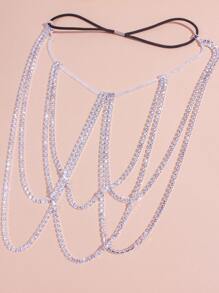 水鑽裝飾大腿鏈 - 銀色 - 查看 3