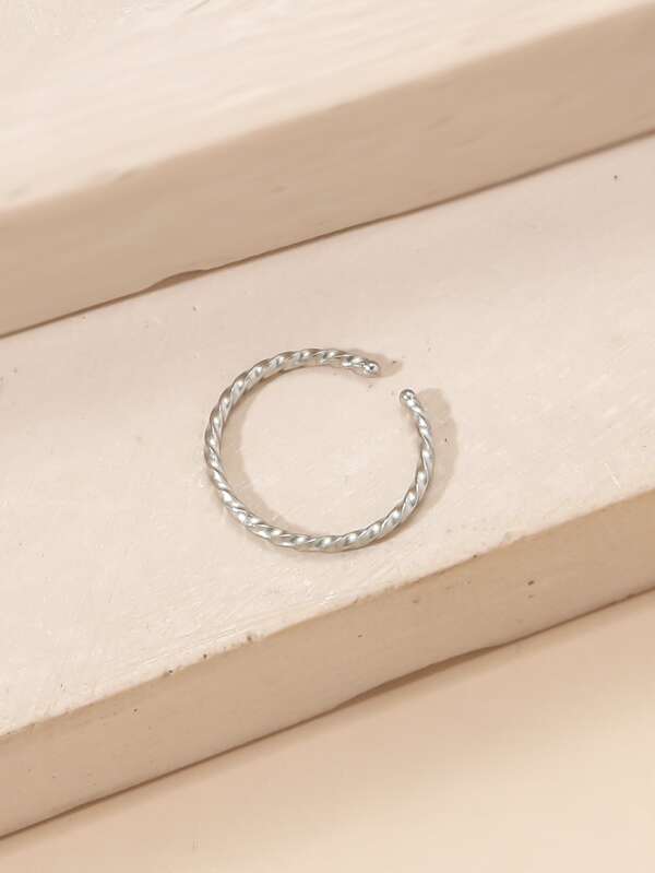 Twist Design Nose Ring Stainless Steel Fashion Punk Perfect Piercing