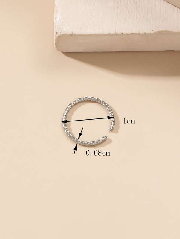 Twist Design Nose Ring Stainless Steel Fashion Punk Perfect Piercing