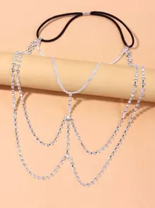 水鑽裝飾大腿鏈 - 銀色 - 查看 1