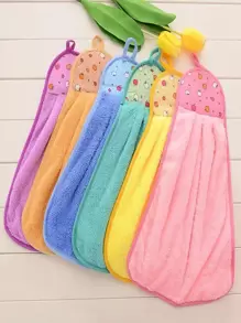 3入組珊瑚絨浴用品、柔軟擦手巾、吸水布洗碗布、掛布、廚房配件